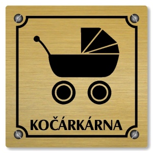Kočárkárna, 148x148mm, zlatá, Kansas